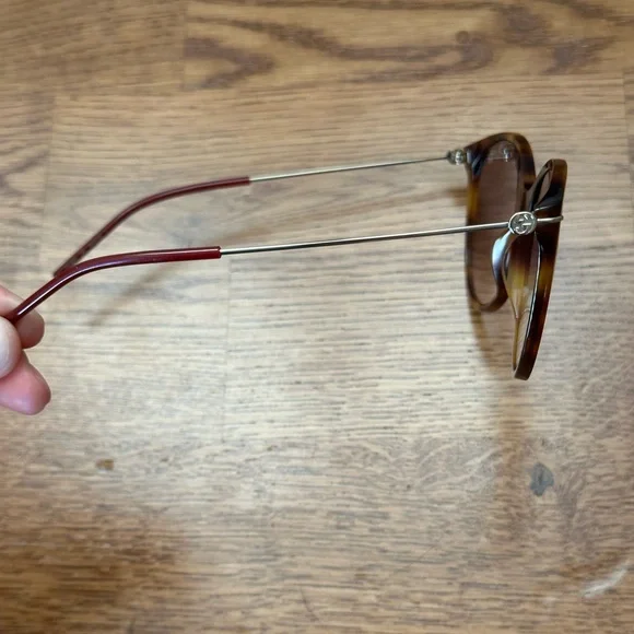 Authentic NWT Gucci Cat Eye Sunglasses in Havana/Red Shade - Picture 6 of 16